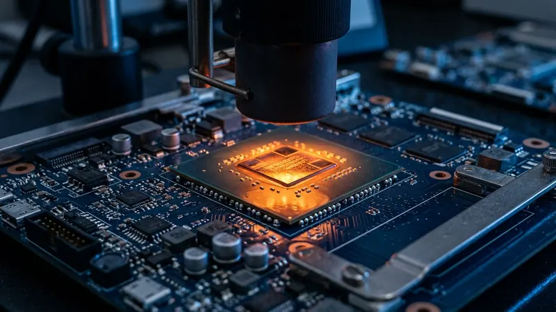 BGA chip forrasztása laptop alaplapon infravörös forrasztóállomáson