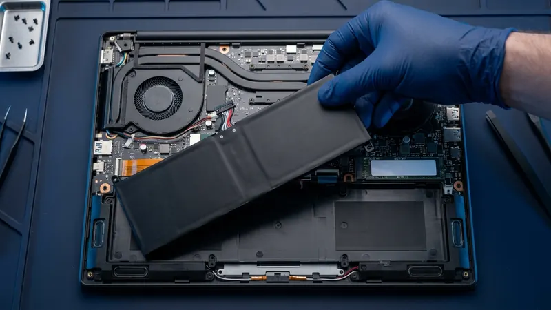 Laptop akkumulátor cseréje nyitott gépházban